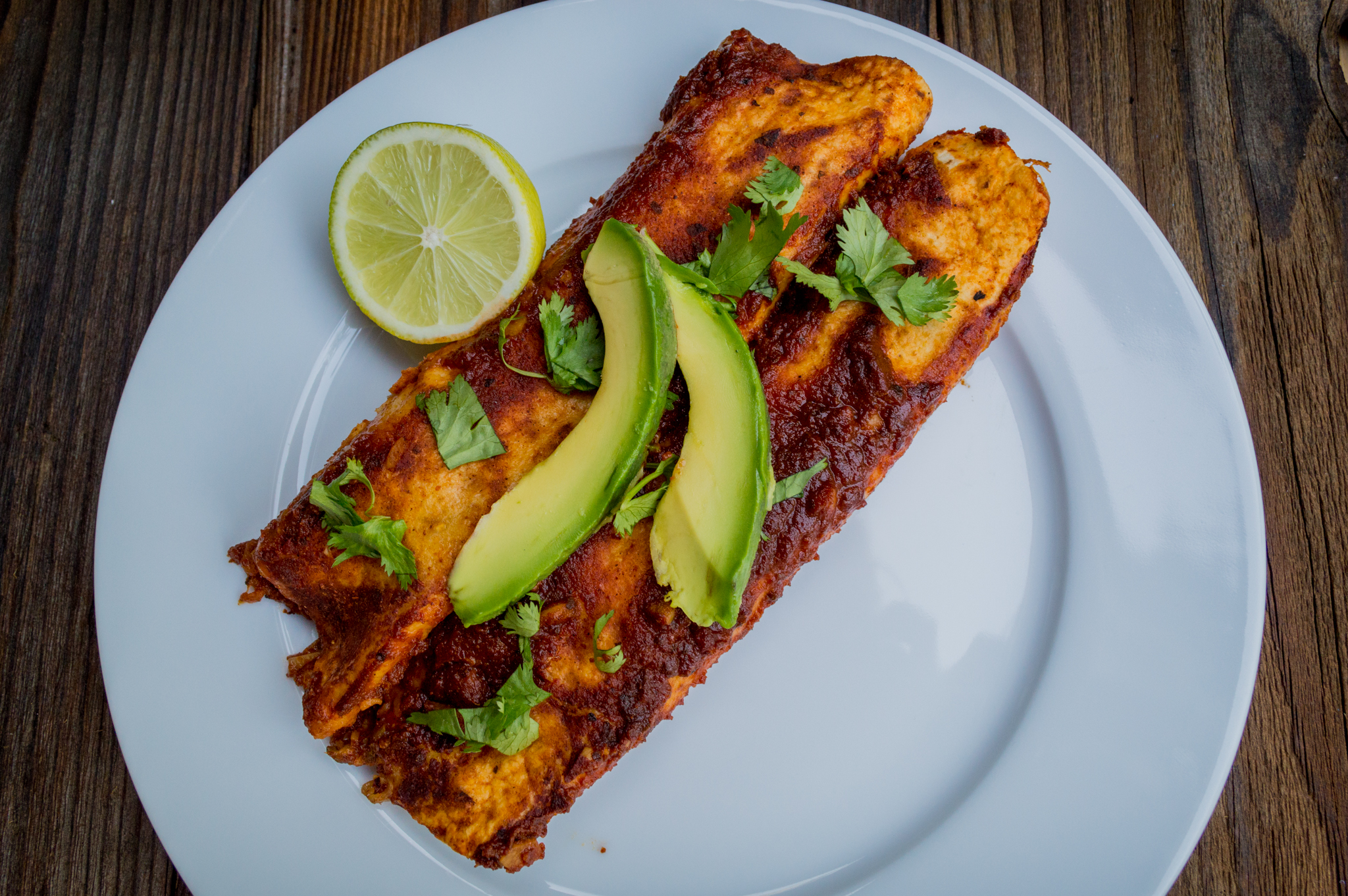 Sweet Potato, Squash, & Black Bean Enchiladas